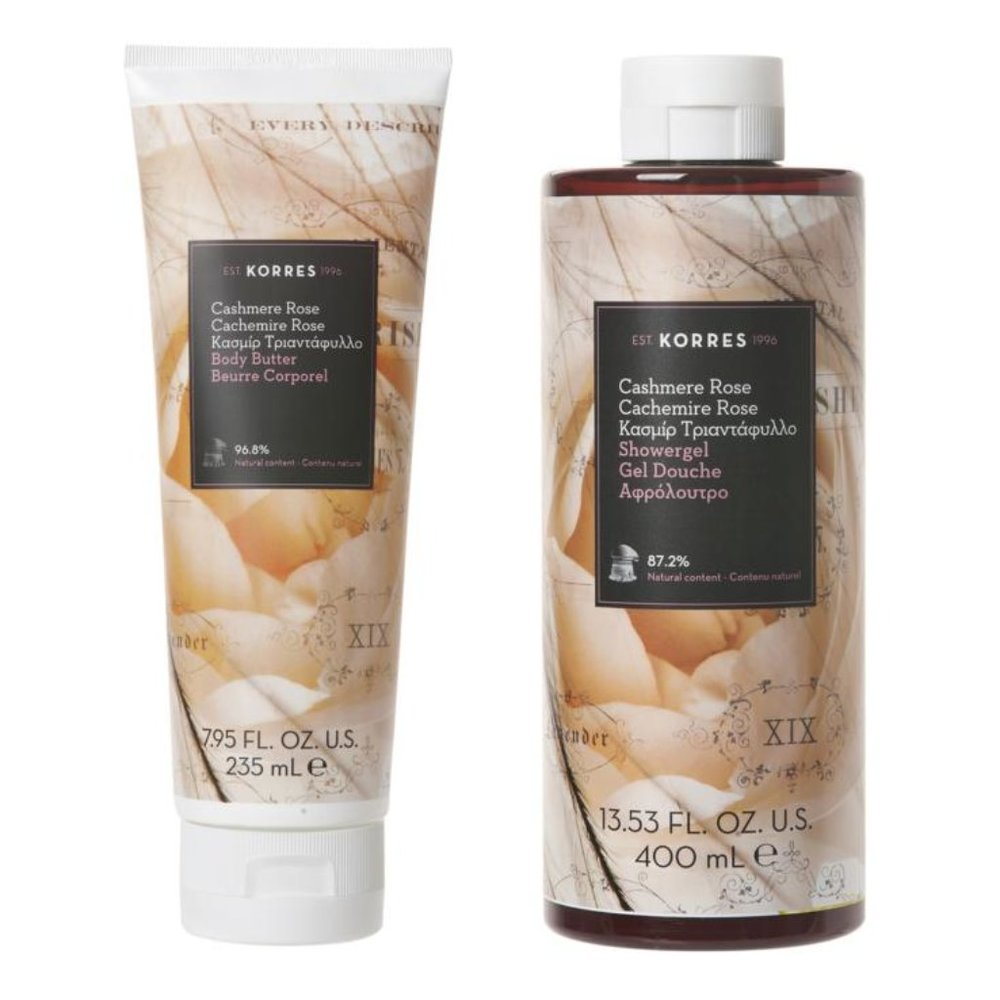 KORRES Cashmere Rose Shower Gel & Body Butter Set